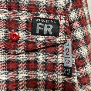 Wolverine FR red plaid Men’s Large long sleeve shirt